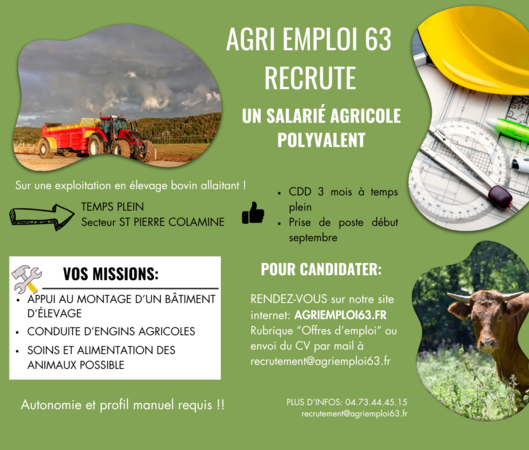 Photo de l'actualité Salarie(e) agricole polyvalent(e) F/H