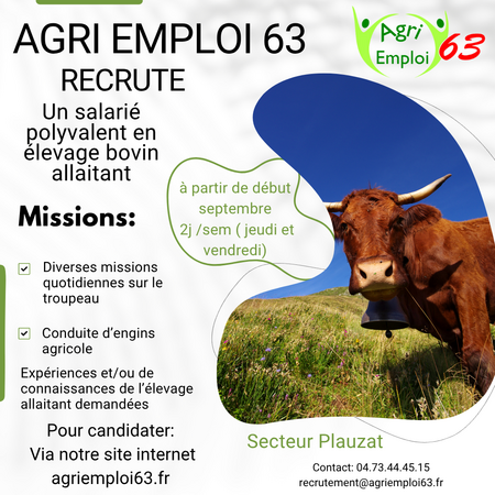 Photo de l'actualité Agent(e) polyvalent(e) d’élevage F/H