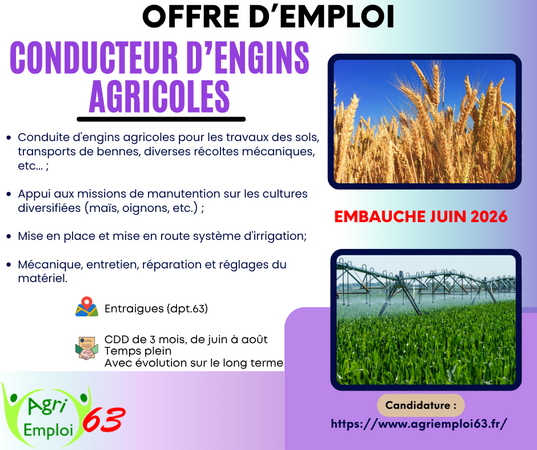 Photo de l'actualit� Conducteur.trice d’engins agricoles 