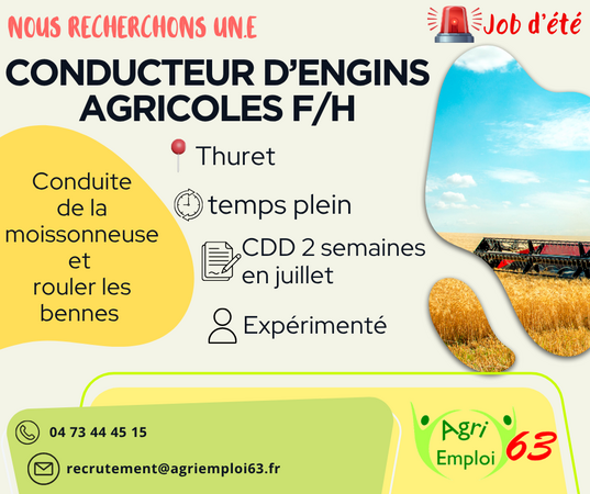 Photo de l'actualit� Conducteur.trice d’engins agricoles